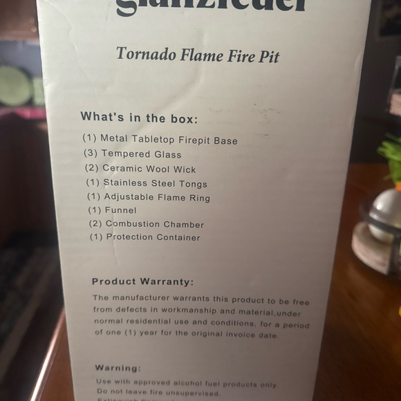 Black Tornado Tabletop Firepit - Picture 3 of 3